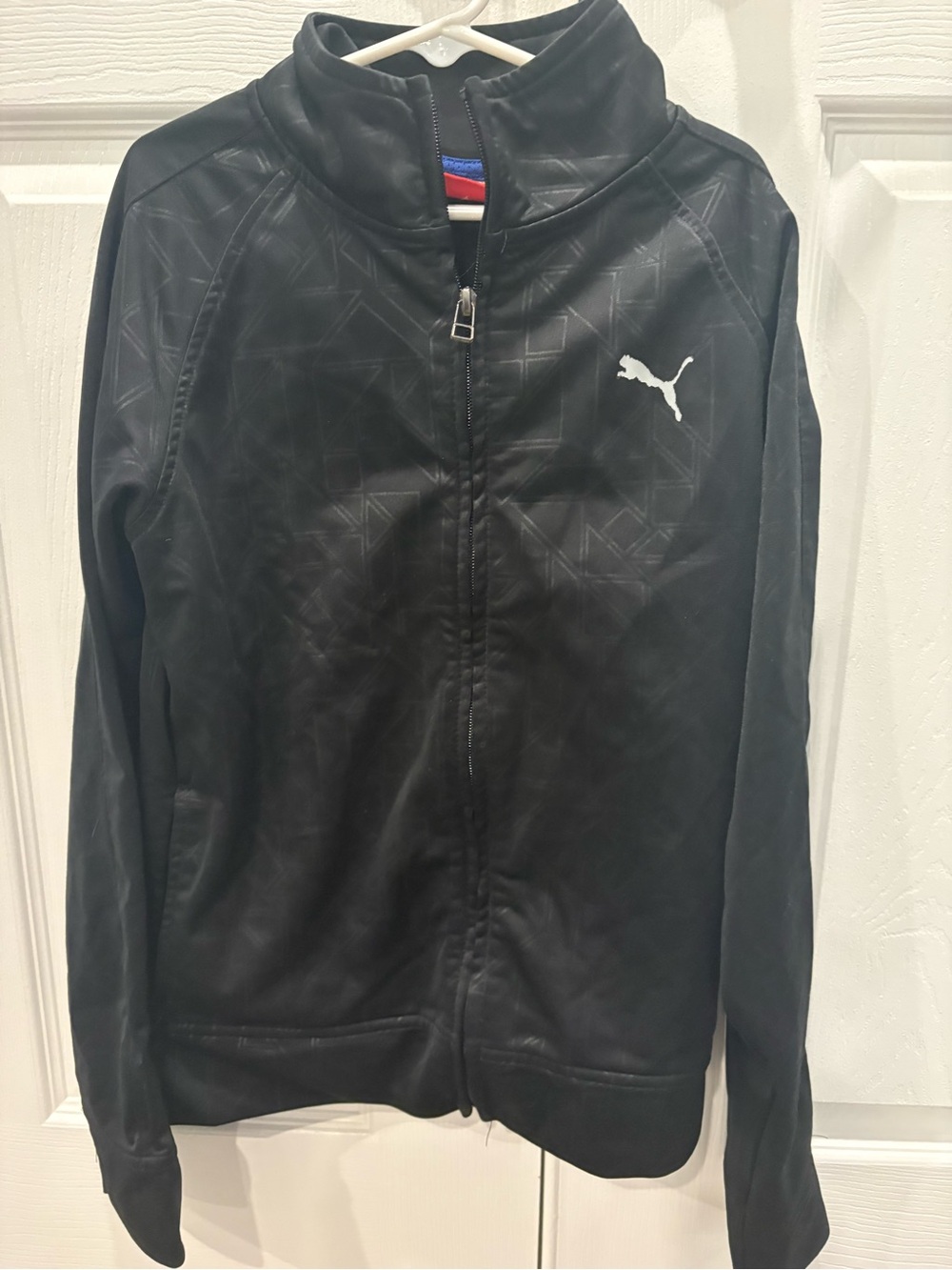 Puma Boys Black Full-Zip Track Jacket - Size Medium